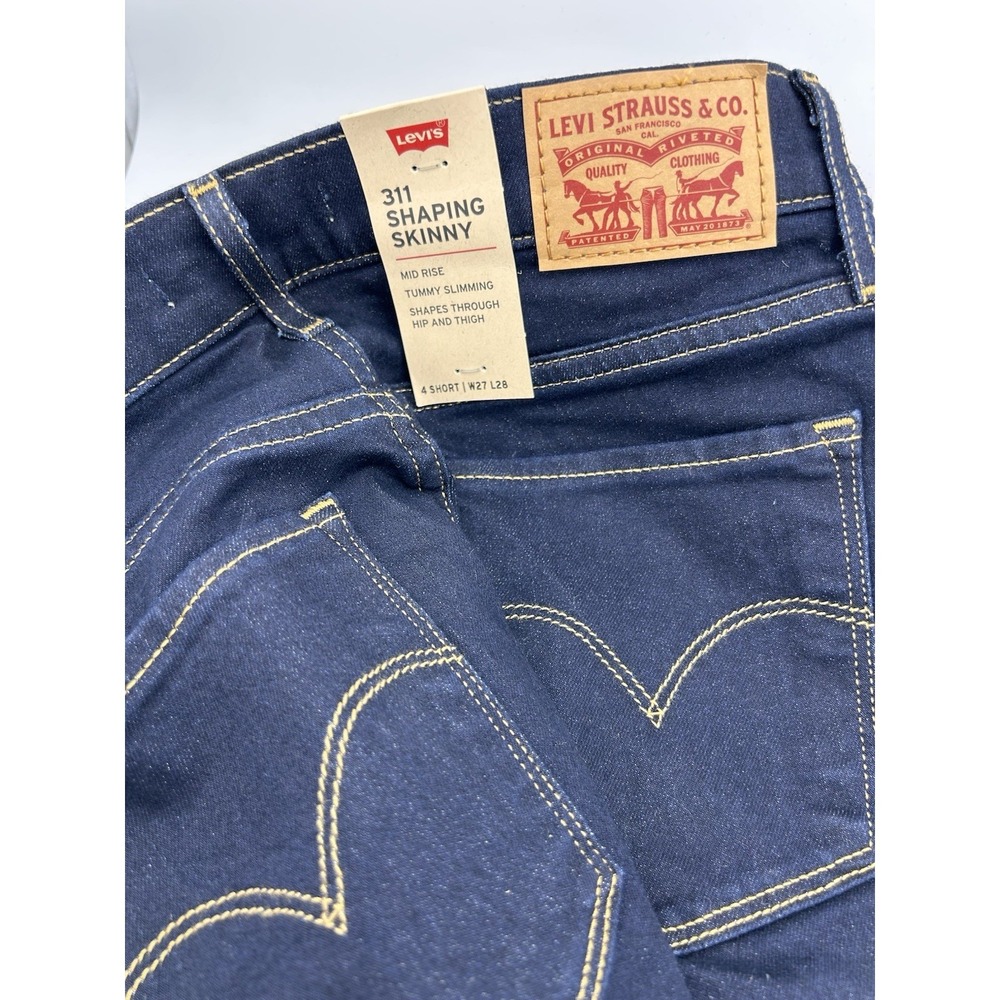 Levi's 311 Shaping Skinny Jeans for Women's Black 4 Short W27 L28 NWT. - Picture 4 of 8